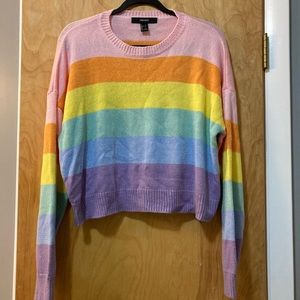 Cropped rainbow sweater